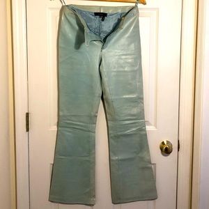 Gucci made in Italy genuine leather blue pants